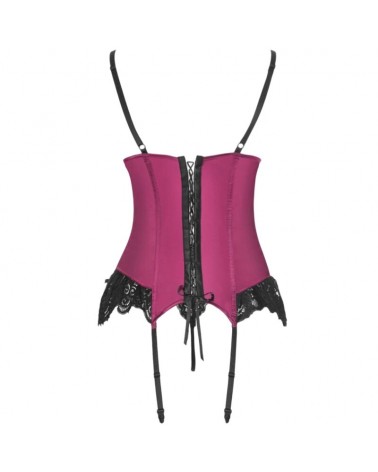 LIVCO CORSETTI FASHION - AGRAFENA CF 90436 CORSETTO + PERIZOMA BORDEAUX L/XL