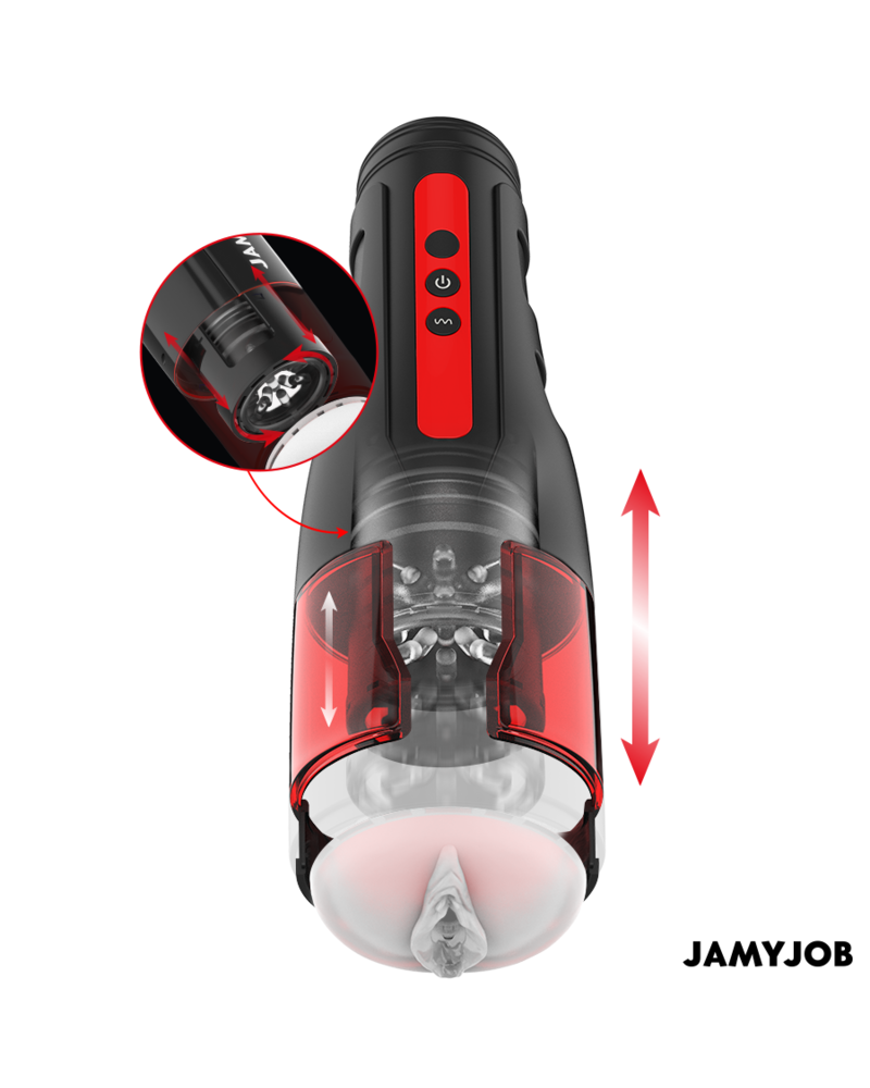 JAMYJOB - MASTURBATORE VAGINALE AUTOMATICO STORM 10 MODALITÀ DI ASPIRAZIONE E SPINTA