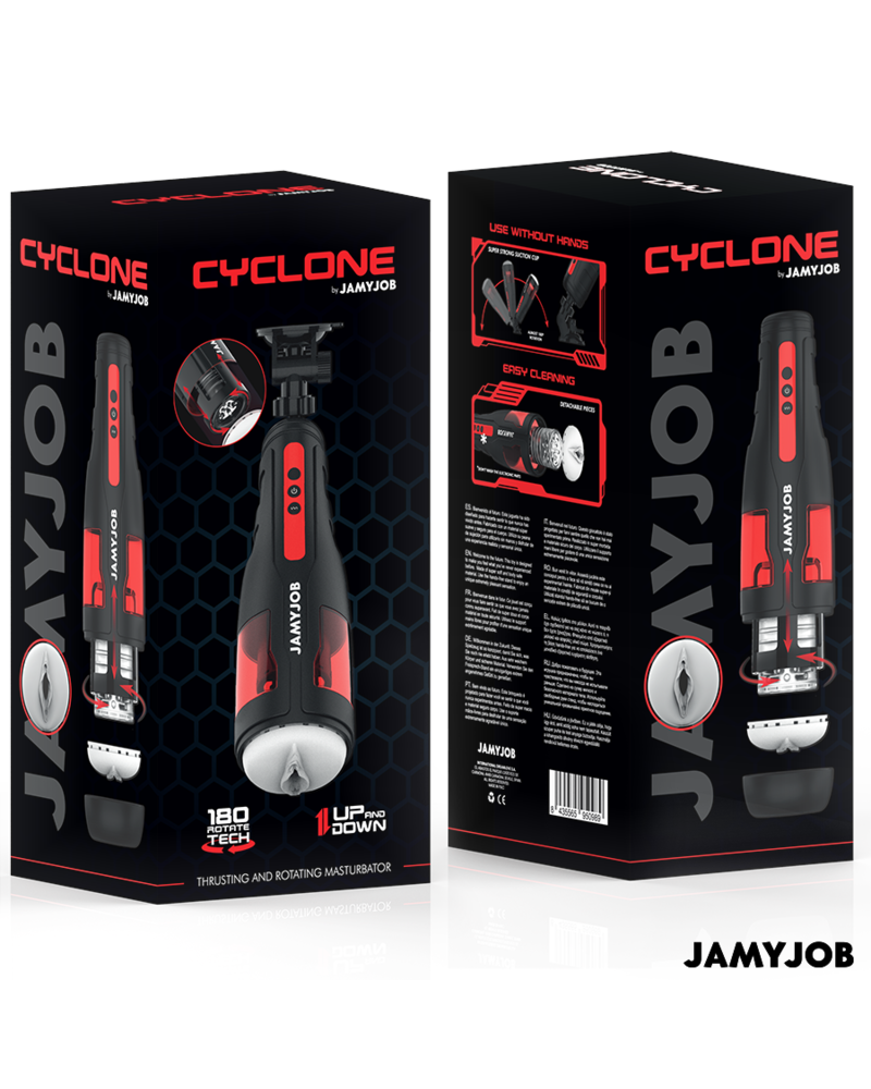 JAMYJOB - MASTURBATORE VAGINALE AUTOMATICO STORM 10 MODALITÀ DI ASPIRAZIONE E SPINTA