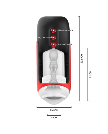 JAMYJOB - BLAZE MASTURBATORE AUTOMATICO PER BOCCA 5 MODALITÀ DI ASPIRAZIONE E VIBRAZIONE