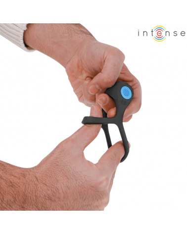 INTENSE - ALEX VIBRATORE DOPPIO ANELLO PER PENE 10 VIBRAZIONI NERO