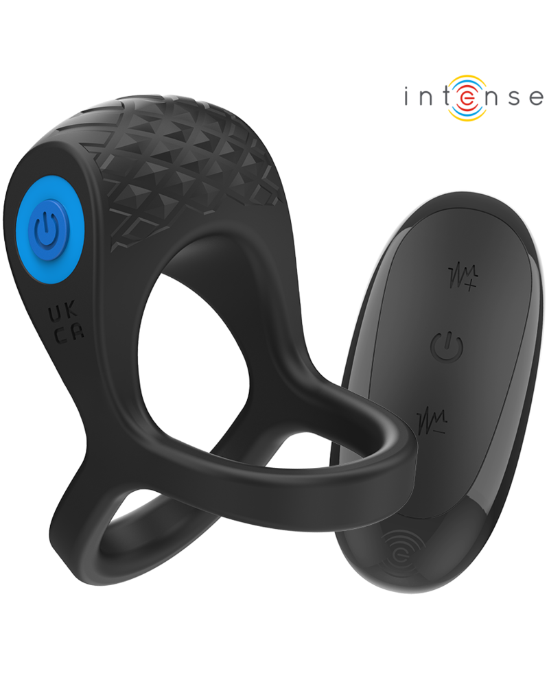 INTENSE - ALEX VIBRATORE DOPPIO ANELLO PER PENE 10 VIBRAZIONI NERO