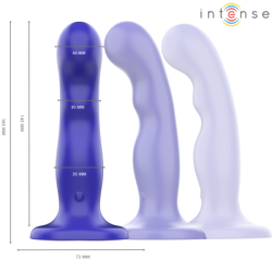 INTENSE - SHORTY VIBRATORE CON VENTOSA TELECOMANDO BLU 2