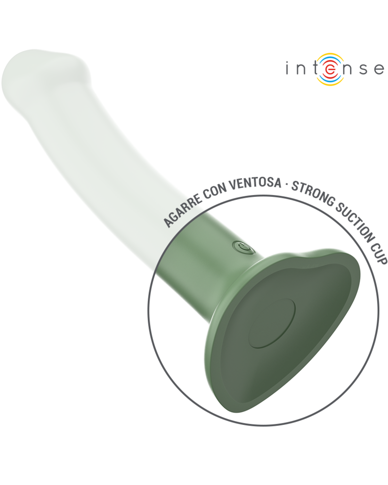 INTENSE - BECCA VIBRATORE CON VENTOSA 10 VIBRAZIONI TELECOMANDO VERDE