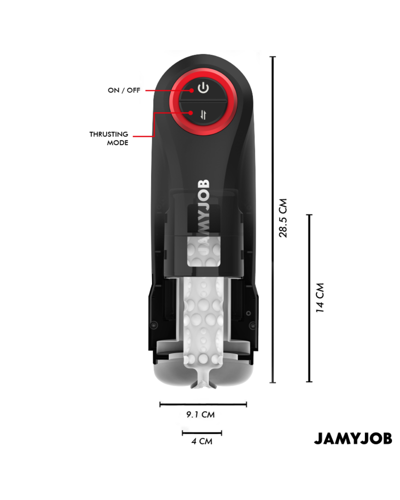JAMYJOB - MASTURBATORE VAGINALE AUTOMATICO A GRAVITÀ 5 MODALITÀ DI ASPIRAZIONE