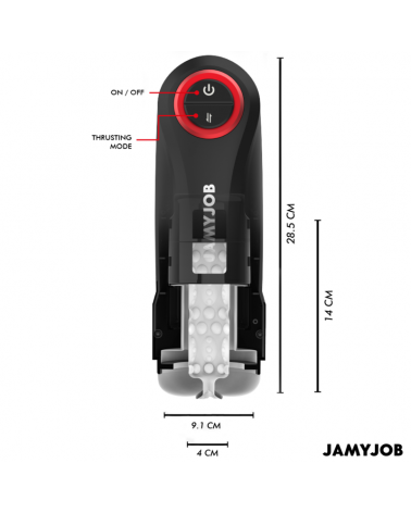 JAMYJOB - MASTURBATORE VAGINALE AUTOMATICO A GRAVITÀ 5 MODALITÀ DI ASPIRAZIONE