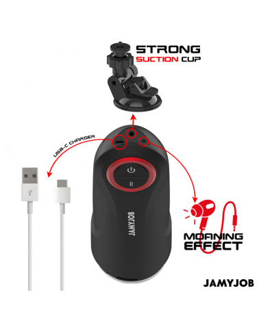 JAMYJOB - MASTURBATORE VAGINALE AUTOMATICO A GRAVITÀ 5 MODALITÀ DI ASPIRAZIONE