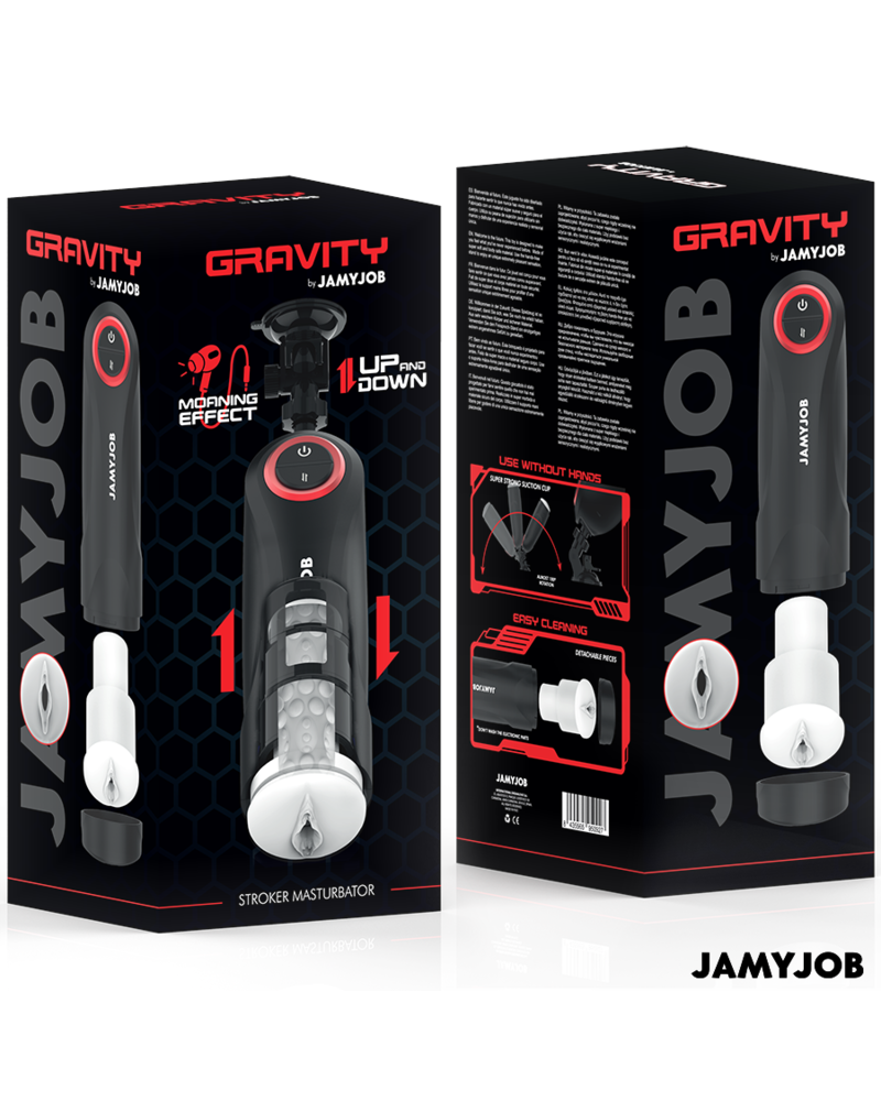JAMYJOB - MASTURBATORE VAGINALE AUTOMATICO A GRAVITÀ 5 MODALITÀ DI ASPIRAZIONE