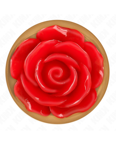 KINK - PLUG ANALE IN ORO ROSA CON ROSA ROSSA M