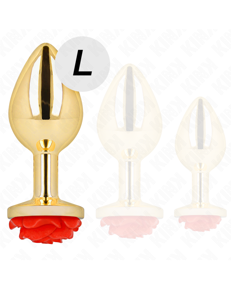 KINK - PLUG ANALE ORO ROSA ROSSO TAGLIA L