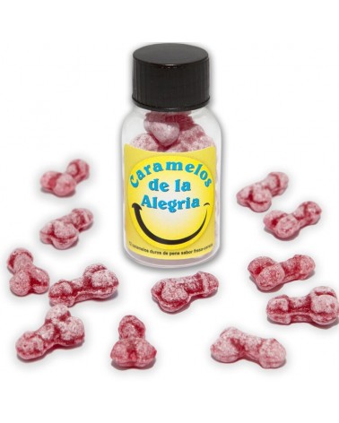 DIABLO PICANTE - 12 CARAMELLE JOY A FORMA DI PENE FRAGOLA/CILIEGIA