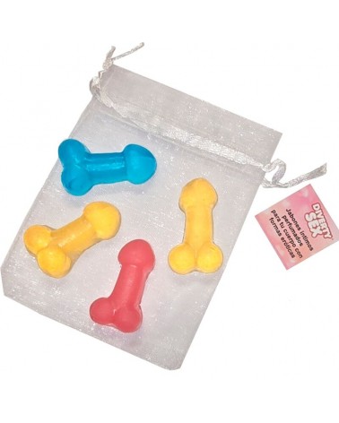 DIABLO PICANTE - 4 MINI SAPONI PROFUMATI A FORMA DI PENE