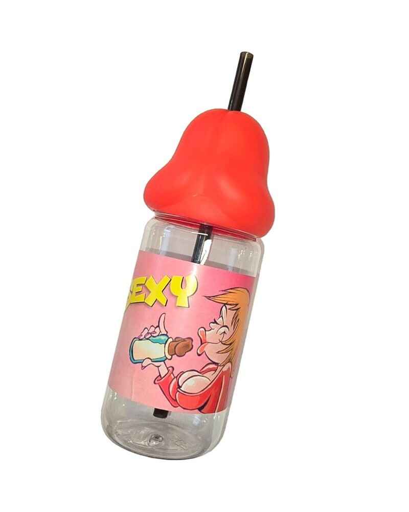 DIABLO PICANTE - BIBERON A FORMA DI PENE 360 ML ROSSO