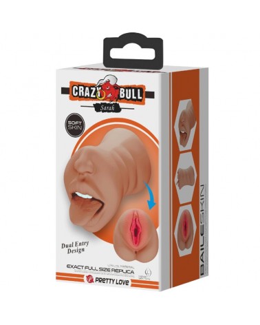 CRAZY BULL - SARAH DOPPIO MASTURBATORE BOCCA E VAGINA CARNE