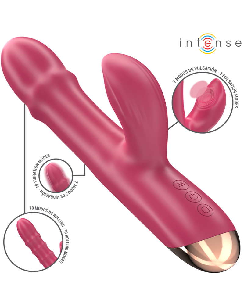INTENSE - CHLOE VIBRATORE MULTIFUNZIONE 3 IN 1 ROSSO