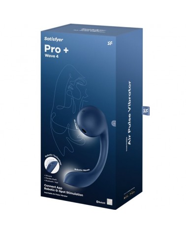 SATISFYER - PRO+ WAVE 4 STIMOLATORE PUNTO G E AIR PULSE APP GRATUITA BLU SCURO