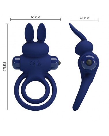 PRETTY LOVE - DAREY DOPPIO ANELLO VIBRANTE CONIGLIO BLU