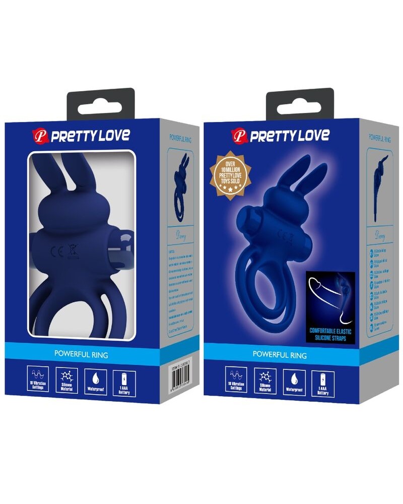 PRETTY LOVE - DAREY DOPPIO ANELLO VIBRANTE CONIGLIO BLU