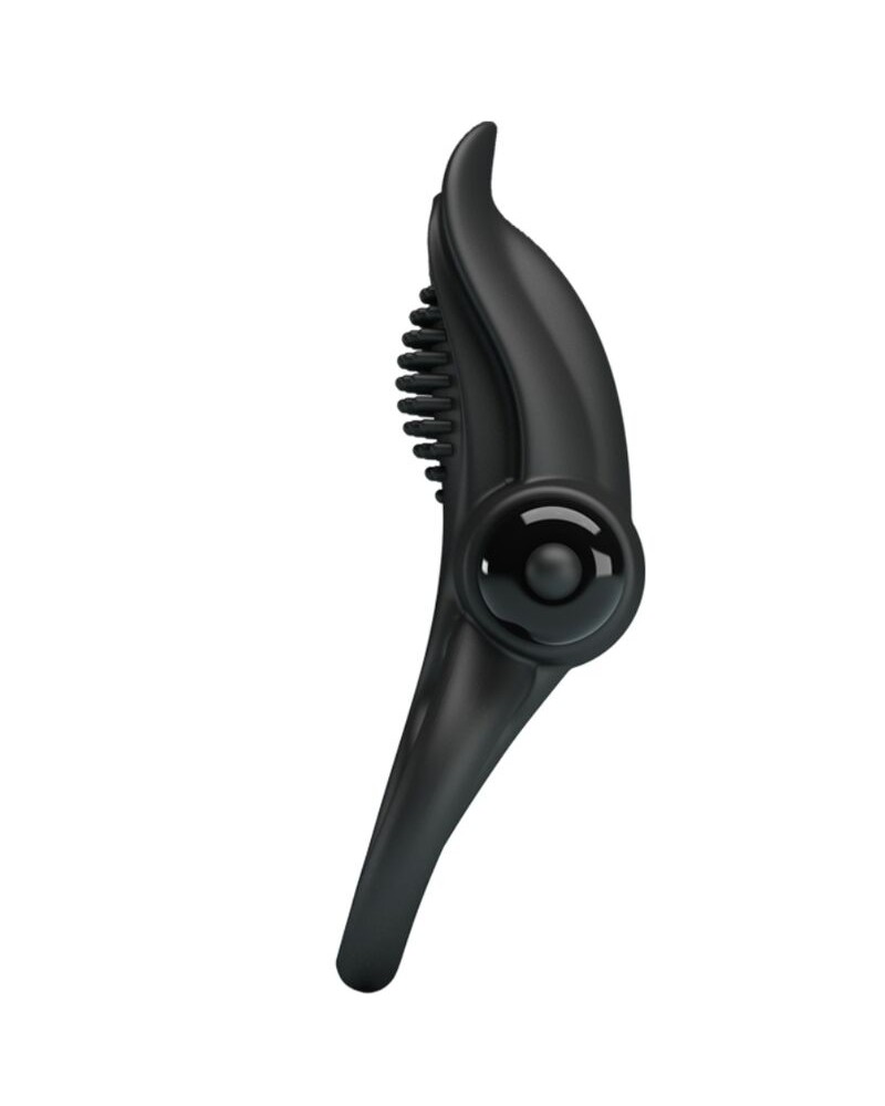 PRETTY LOVE - DOPPIO ANELLO VIBRANTE + STIMOLATORE CLITORIDEO 10 VIBRAZIONI NERO