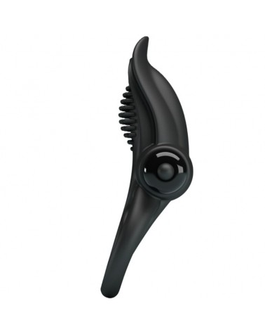 PRETTY LOVE - DOPPIO ANELLO VIBRANTE + STIMOLATORE CLITORIDEO 10 VIBRAZIONI NERO