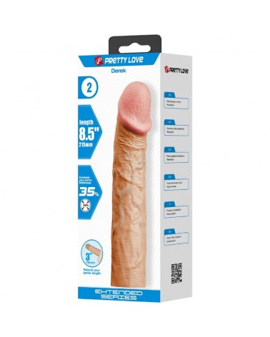 PRETTY LOVE - DEREK GUAINA PER PENE CON ESTENSIONE DA 7,6 CM FLESH