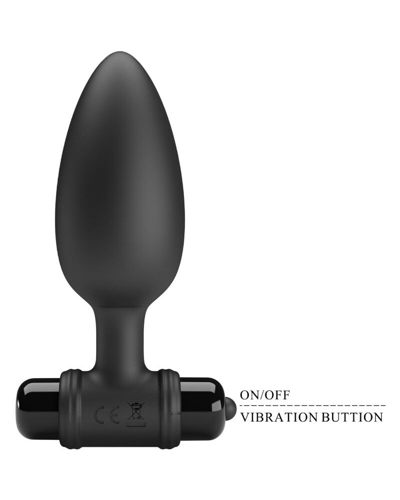 PRETTY LOVE - VIBRA BUTT PLUG 2 PLUG ANALE 10 VIBRAZIONI NERO