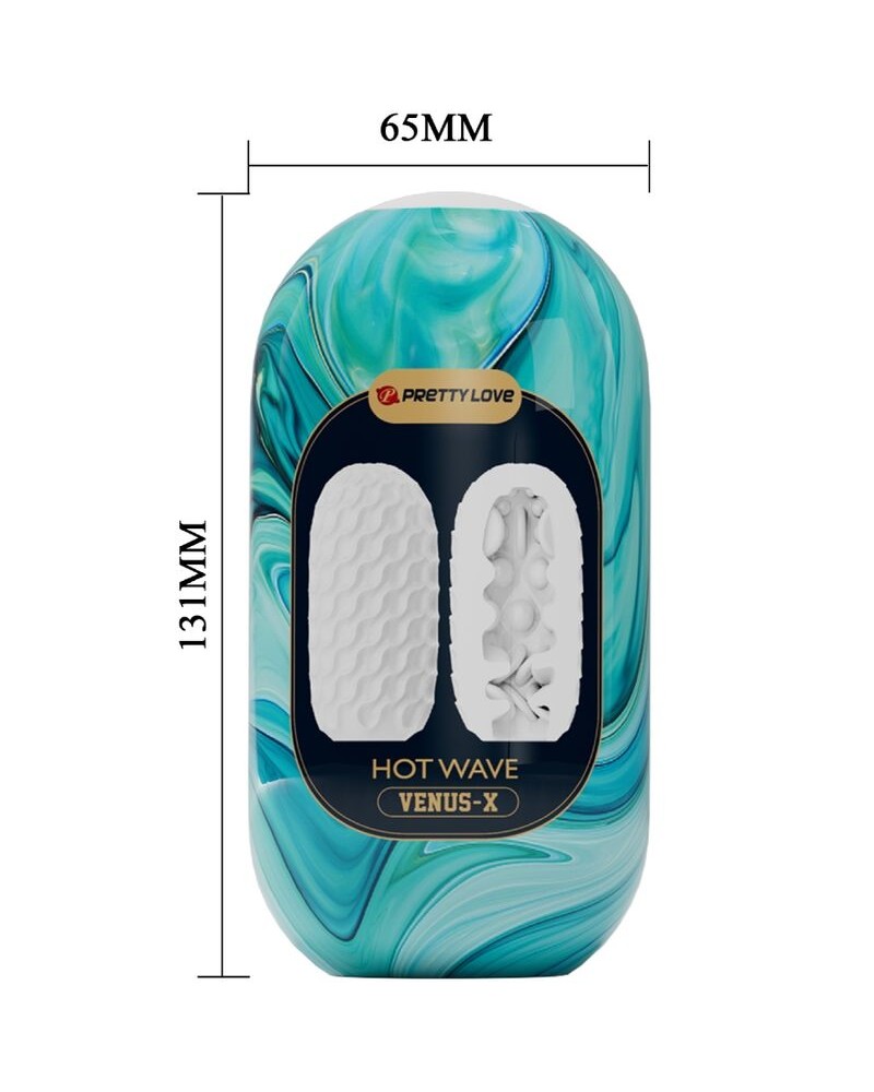 PRETTY LOVE - MASTURBATORE MASCHILE IN SILICONE HOT WAVE BIANCO