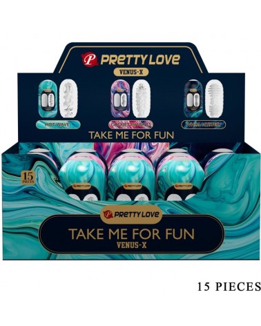PRETTY LOVE - VENUS X 15 MASTURBATORI MASCHILI IN SILICONE BIANCO