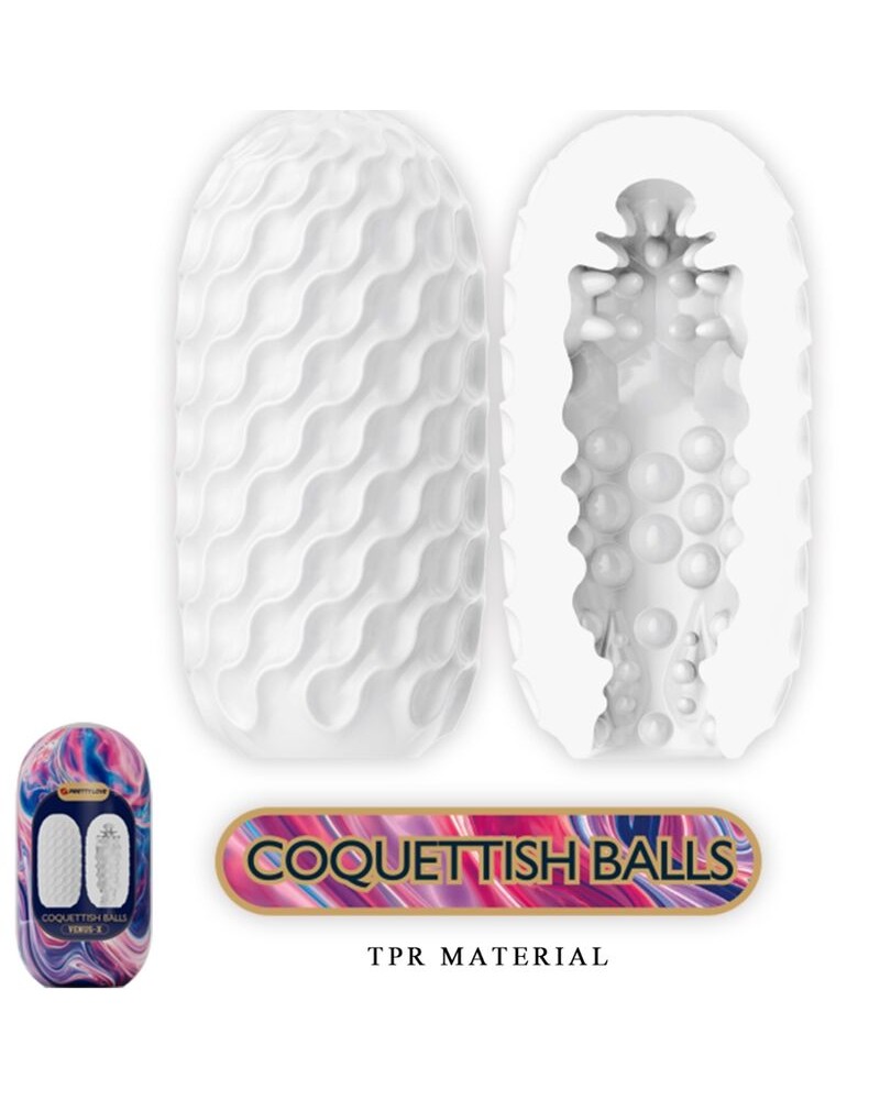 PRETTY LOVE - VENUS X 15 MASTURBATORI MASCHILI IN SILICONE BIANCO