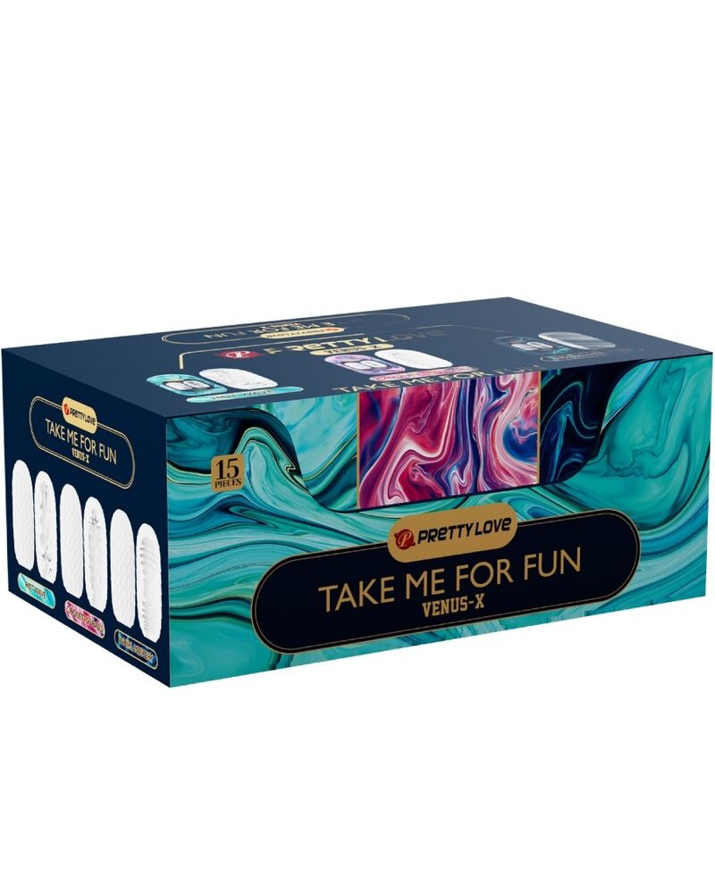 PRETTY LOVE - VENUS X 15 MASTURBATORI MASCHILI IN SILICONE BIANCO