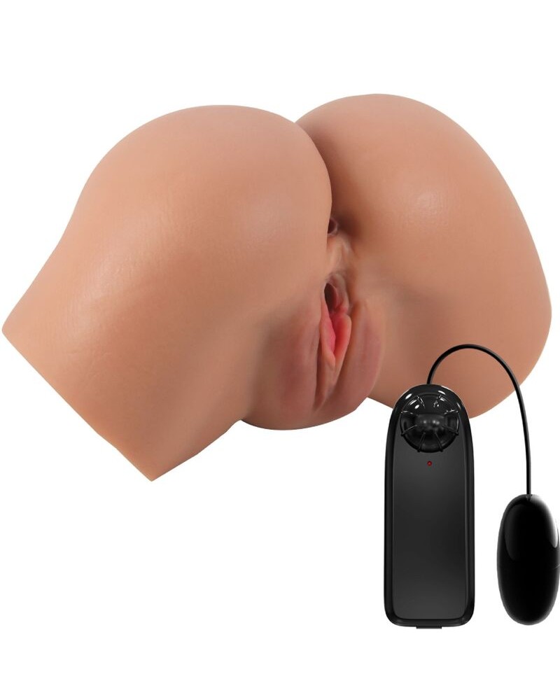 CRAZY BULL - VIBRATORE HAILEY CON VAGINA E ANO REALISTICI MULATTO CONTROLLO REMOTO