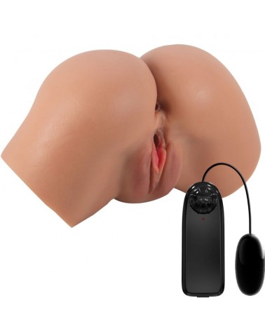 CRAZY BULL - VIBRATORE HAILEY CON VAGINA E ANO REALISTICI MULATTO CONTROLLO REMOTO