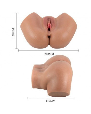 CRAZY BULL - VIBRATORE HAILEY CON VAGINA E ANO REALISTICI MULATTO CONTROLLO REMOTO