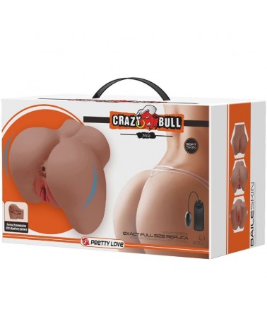 CRAZY BULL - MILA VIBRATORE CULO CON VAGINA REALISTICA E ANO CONTROLLO CARNE REMOTO