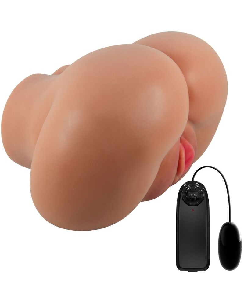 CRAZY BULL - VIBRATORE LUNA CON VAGINA E ANO REALISTICI CONTROLLO DELLA CARNE TELECOMANDO