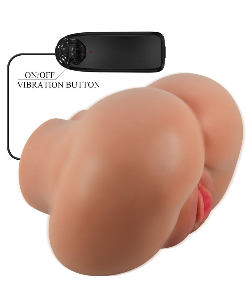 CRAZY BULL - VIBRATORE LUNA CON VAGINA E ANO REALISTICI CONTROLLO DELLA CARNE TELECOMANDO