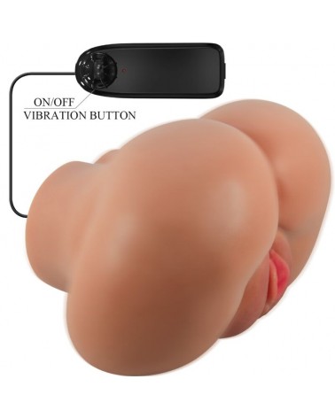 CRAZY BULL - VIBRATORE LUNA CON VAGINA E ANO REALISTICI CONTROLLO DELLA CARNE TELECOMANDO