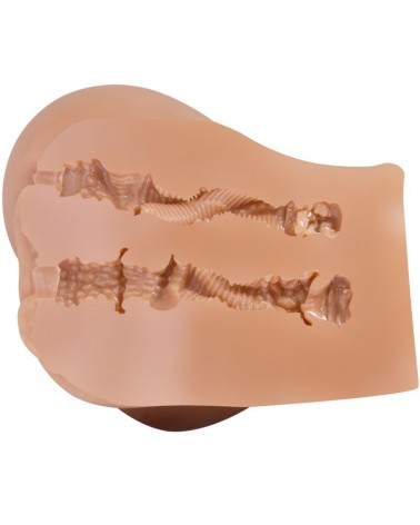 CRAZY BULL - VIBRATORE EMILIA ASS CON VAGINA E ANO REALISTICI CARNE TELECOMANDO