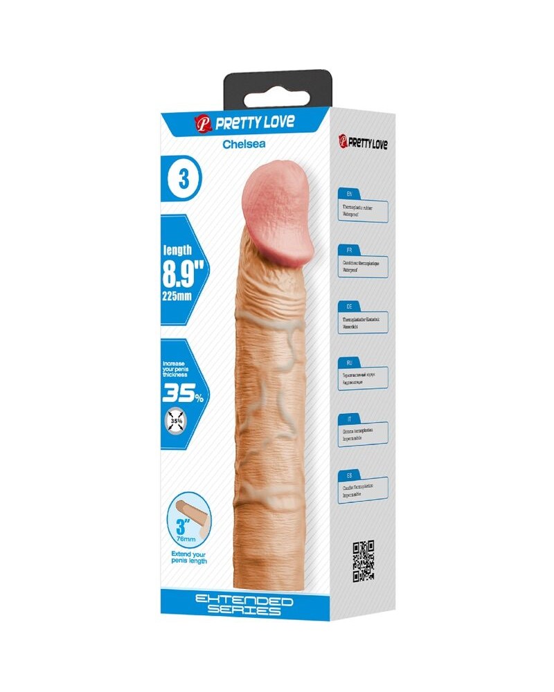 PRETTY LOVE - GUAINA PER PENE CHELSEA CON ESTENSIONE DA 7,6 CM FLESH