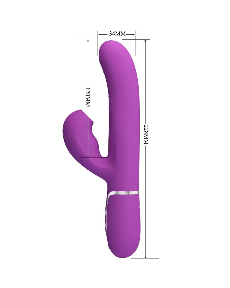 PRETTY LOVE - PERLITA 3 IN 1 VIBRATORE MULTIFUNZIONE CONIGLIO VIOLA
