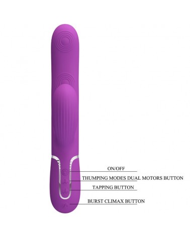 PRETTY LOVE - PERLITA 3 IN 1 VIBRATORE MULTIFUNZIONE CONIGLIO VIOLA