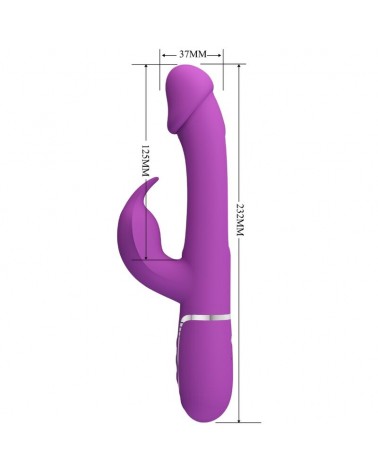 PRETTY LOVE - KAMPAS 3 IN 1 MULTIFUNZIONE VIBRATORE CONIGLIO VIOLA