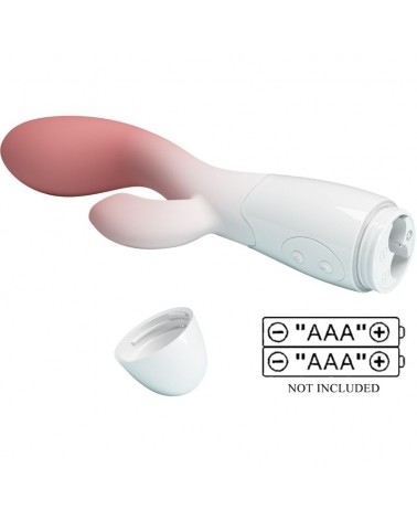 PRETTY LOVE - VIBRATORE PUNTO G LUMINOSO + STIMOLATORE CLITORIDEO 30 VIBRAZIONI ROSA