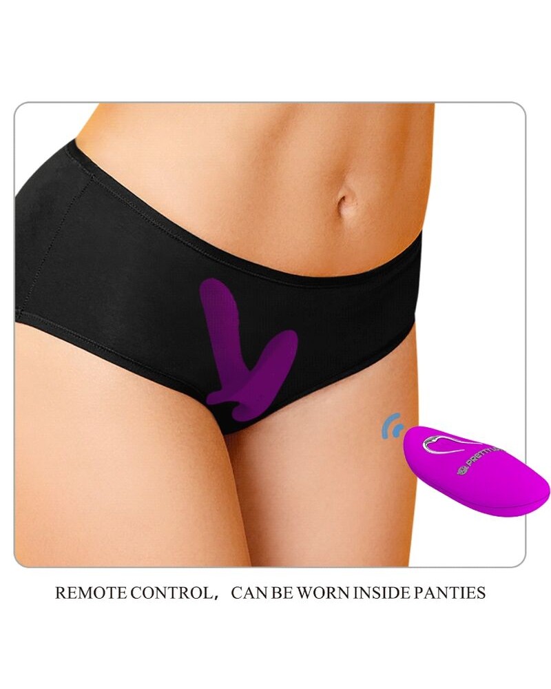 PRETTY LOVE - MASSAGGIATORE E VIBRATORE 12 VIBRAZIONI TELECOMANDO VIOLA