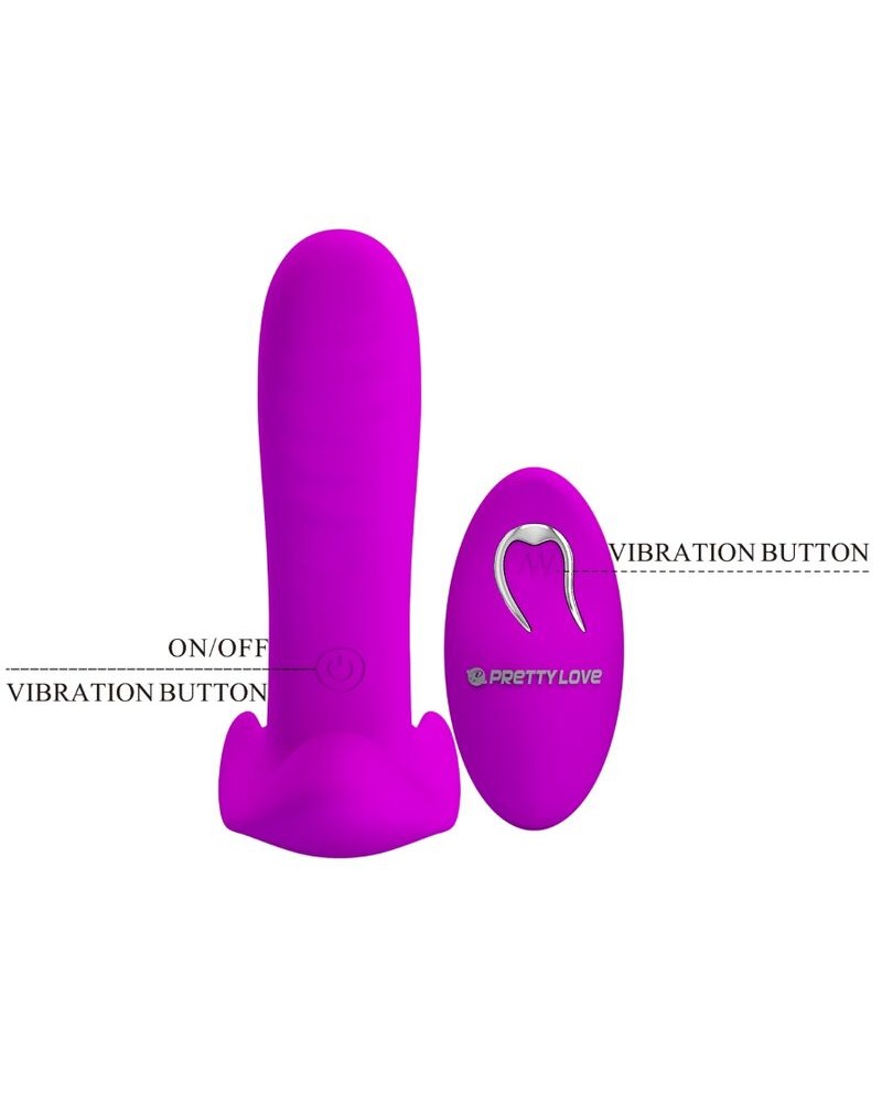 PRETTY LOVE - MASSAGGIATORE E VIBRATORE 12 VIBRAZIONI TELECOMANDO VIOLA