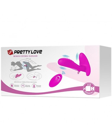 PRETTY LOVE - MASSAGGIATORE E VIBRATORE 12 VIBRAZIONI TELECOMANDO VIOLA