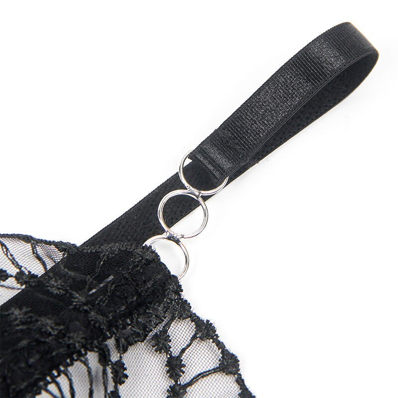 SUBBLIME - 955229 BODY TRASPARENTE CON PIZZO CAVATO NERO L/XL