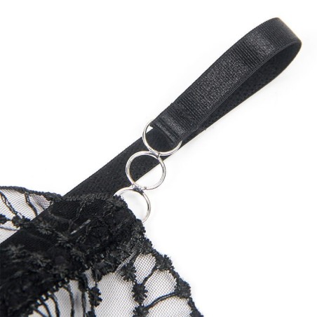 SUBBLIME - 955229 BODY TRASPARENTE CON PIZZO CAVATO NERO L/XL