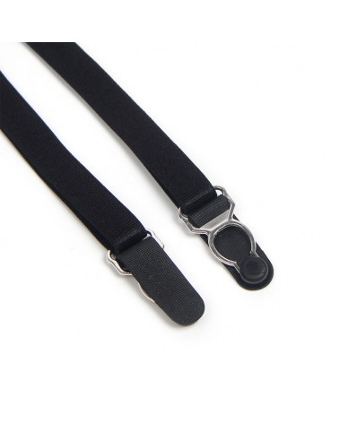 SUBBLIME - 955496 BODY IN PIZZO CON FIOCCHI E GIARRETTIERE NERO S/M