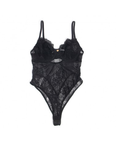 SUBBLIME - 955625 BODY IN PIZZO CON CHIUSURA INFERIORE NERO L/XL